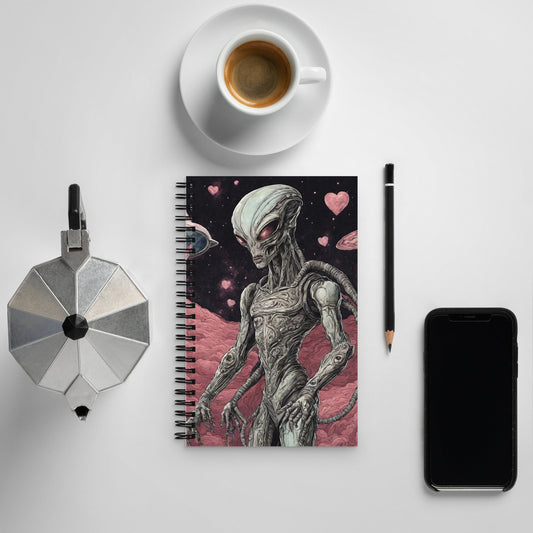 Alien Landscape Spiral Notebook — AI Designed Cover