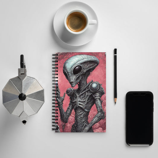 Alien Landscape Spiral Notebook — AI Designed Cover