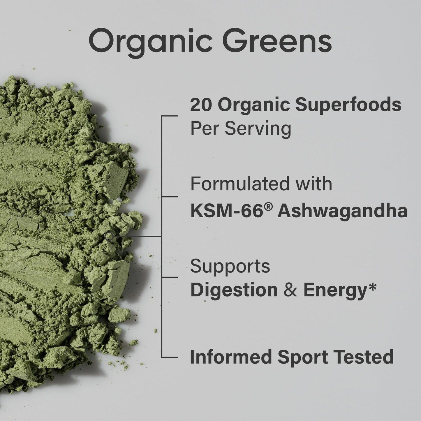 Sports Research Organic Greens Powder with Spirulina & Chlorella – 30 Servings, Vegan & Sugar-Free