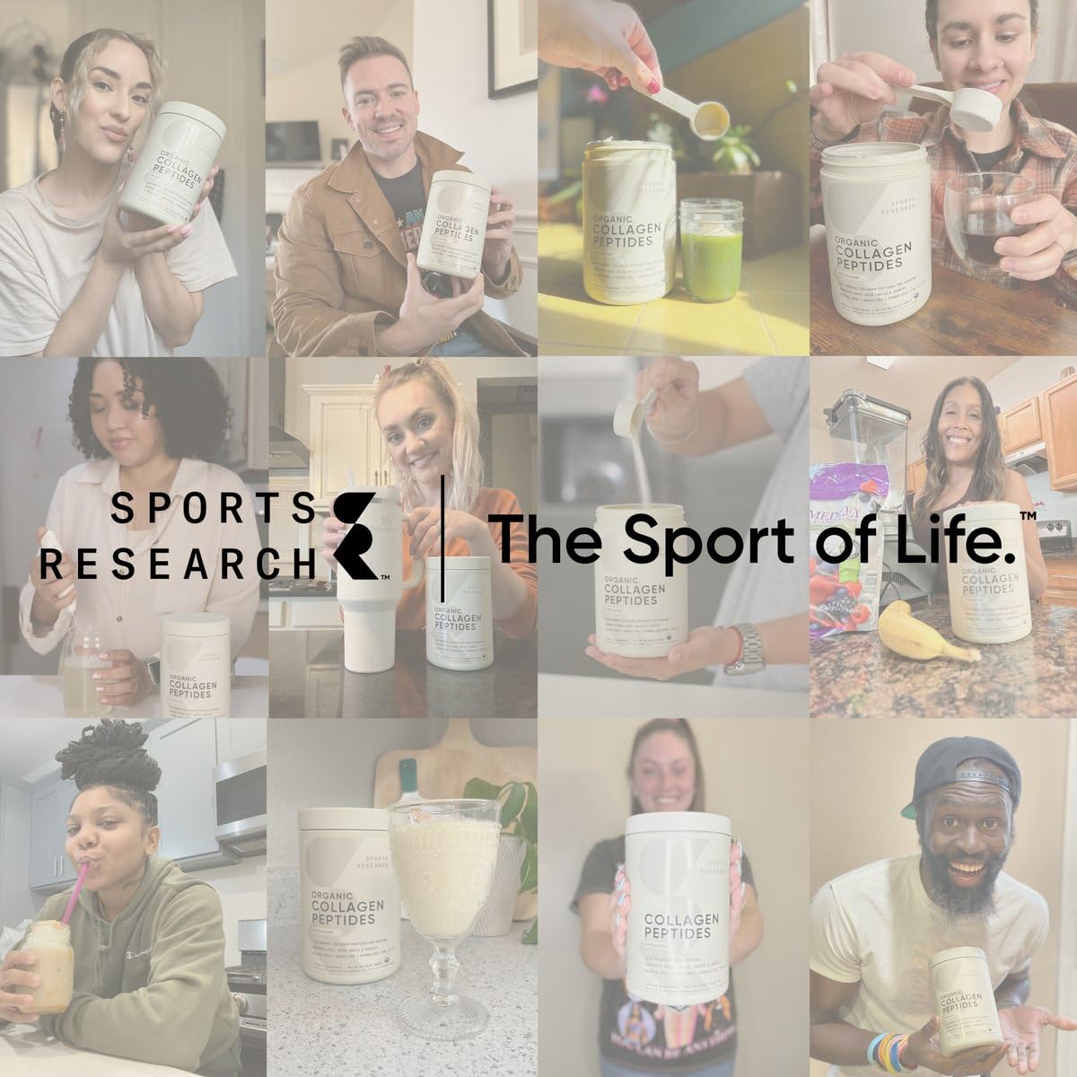 Sports Research Collagen Peptides – Hydrolyzed Type I & III for Skin & Joints