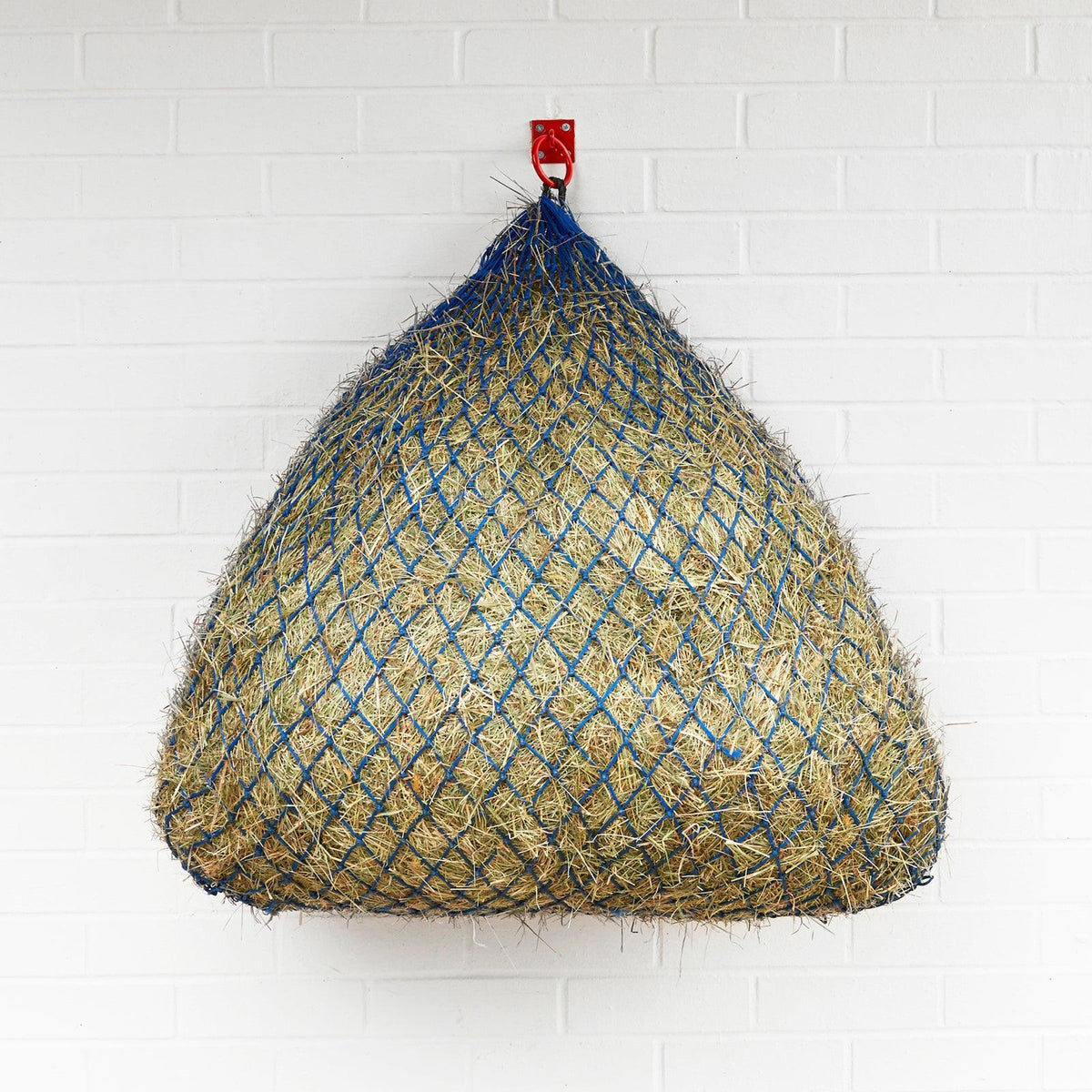 Square Bottom Slow Feeder Hay Net A/Navy Medium