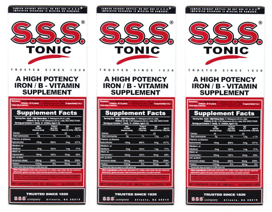 SSS Tonic 10oz – Pack of 3 Iron & Vitamin B Supplement (PT#1225811110)