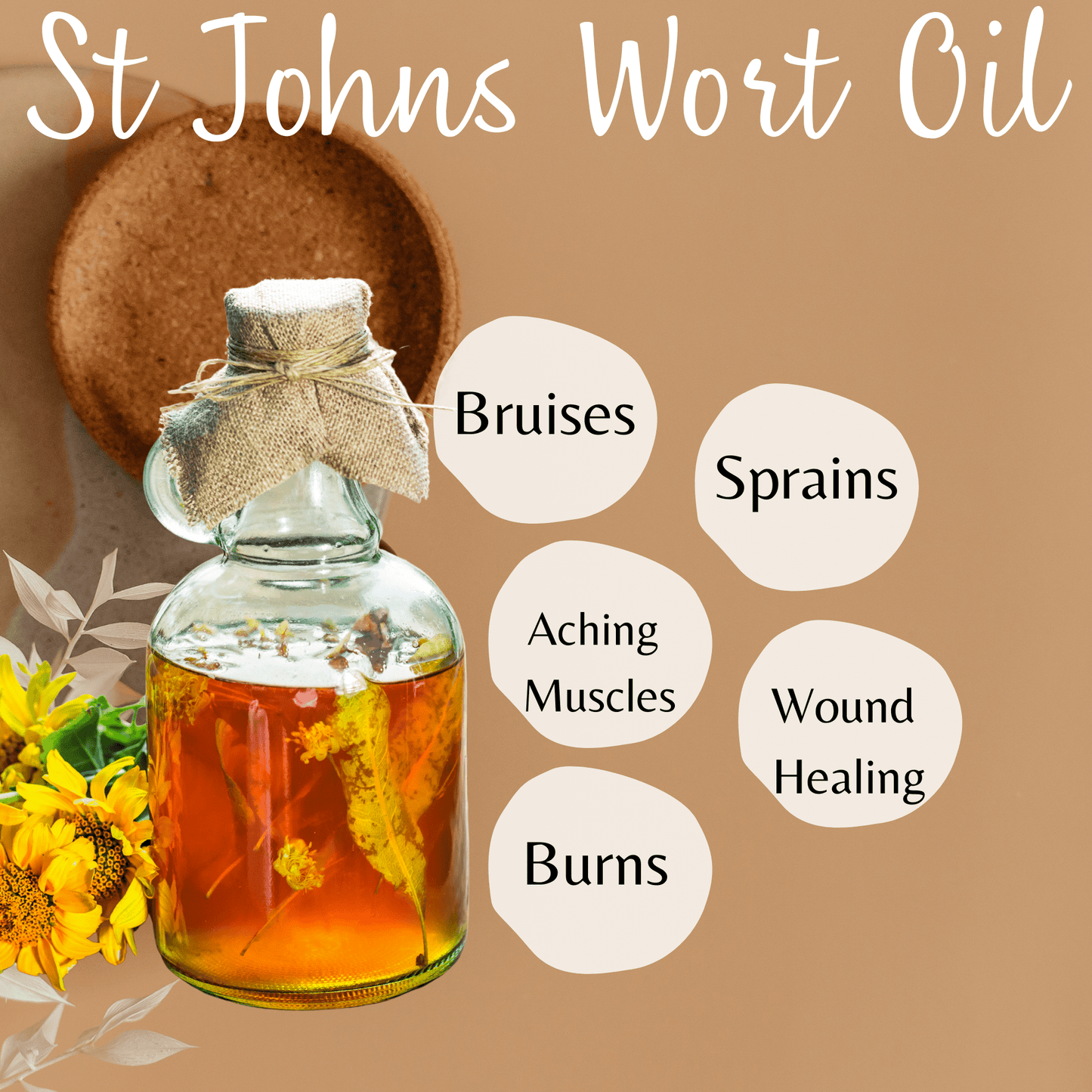 St. John’s Wort Oil – For Skin, Nerve Pain, Burns, Eczema, Scars