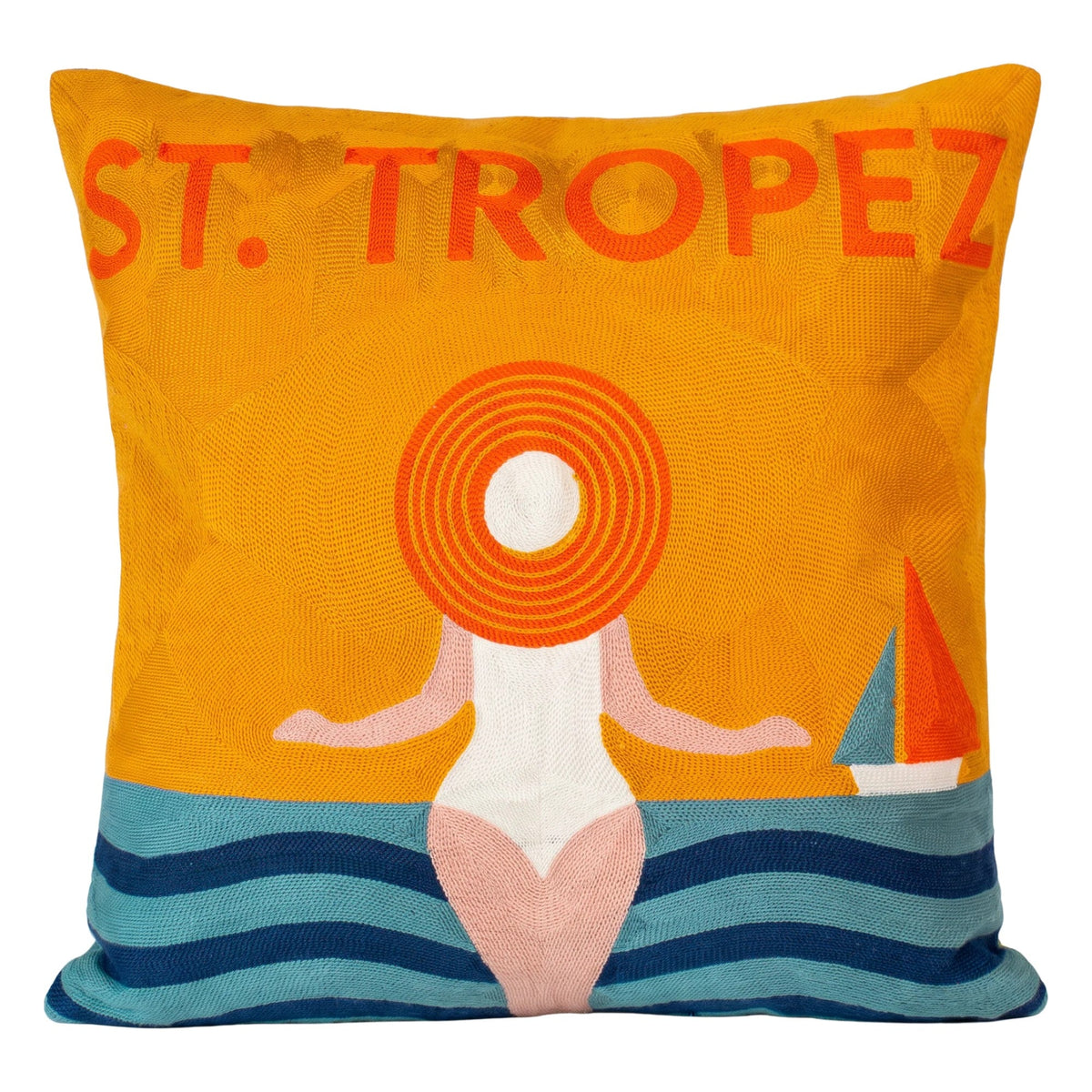 St Tropez Needlepoint Pillow