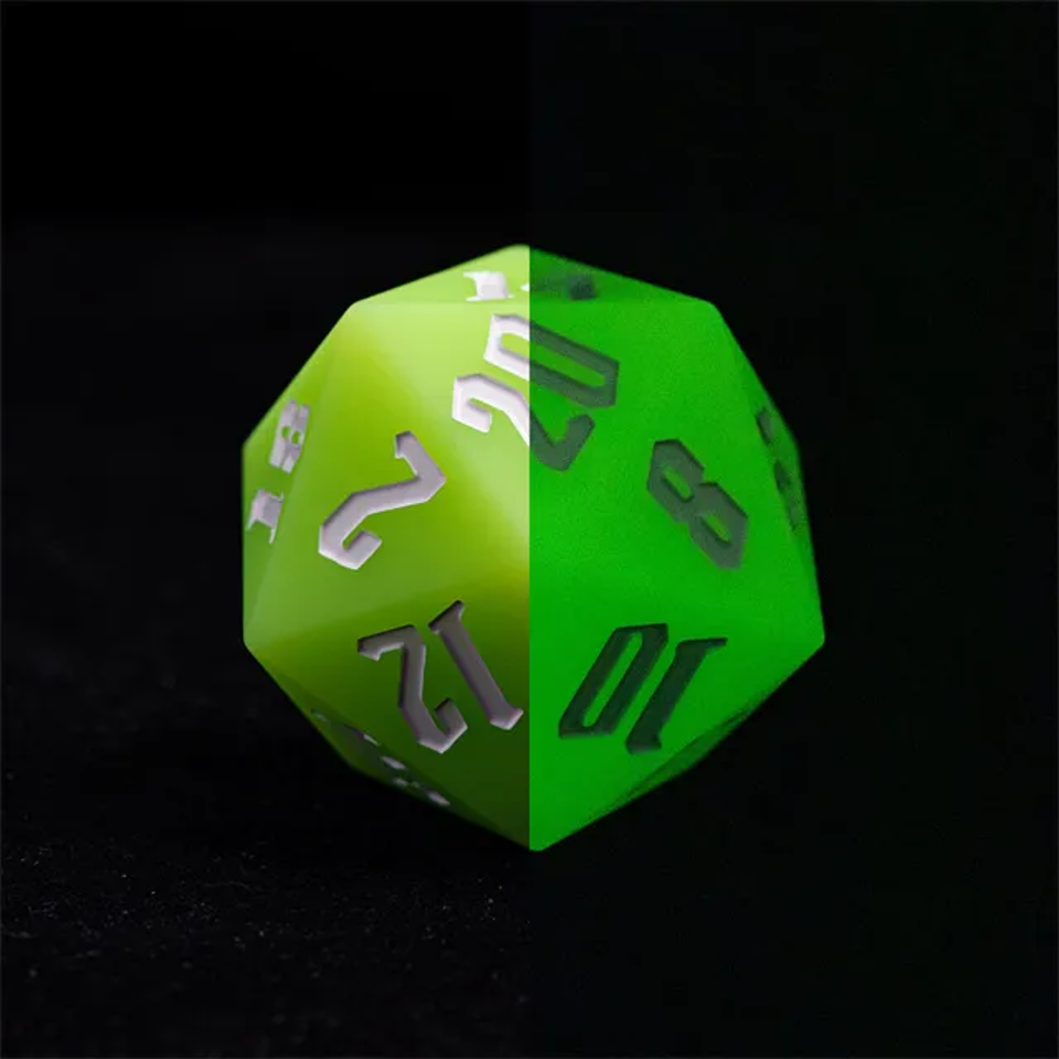 Jester's Bounce | Silicone D20 | Single Dice | Green