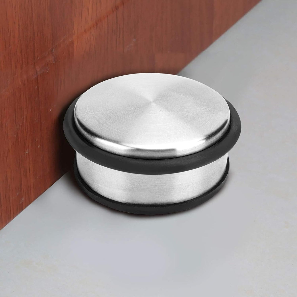 1kg Stainless Steel Door Stop with Non Slip Rubber Base