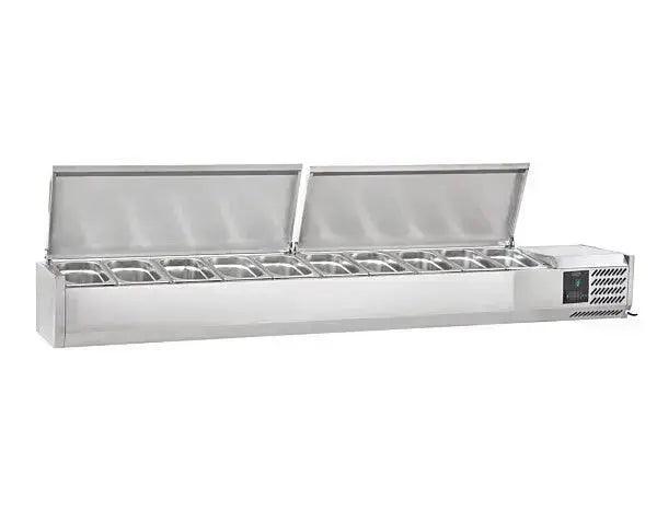 Sterling Pro Cobus SPT2000-330-SS Topping Well, Stainless Steel Lid, 10 x GN1/4