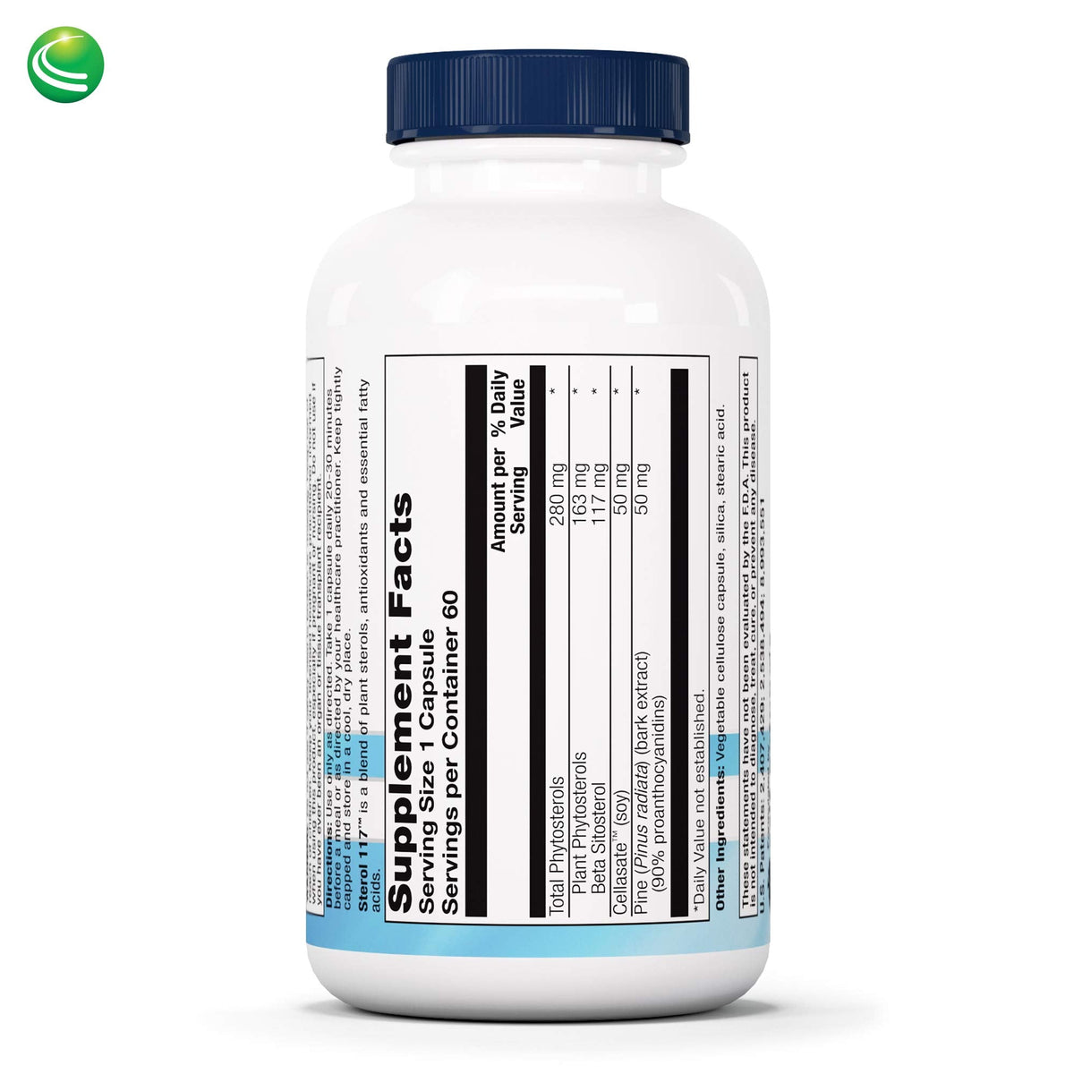 Nutra BioGenesis Sterol 117 | Plant Sterol Supplement | 60 Vegetarian Capsules