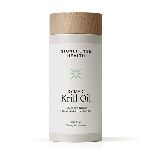 Stonehenge Health Dynamic Krill Oil 1600mg – Triple Strength Antarctic Omega-3 with EPA, DHA, Phospholipids & 2mg Astaxanthin – 60 Softgels