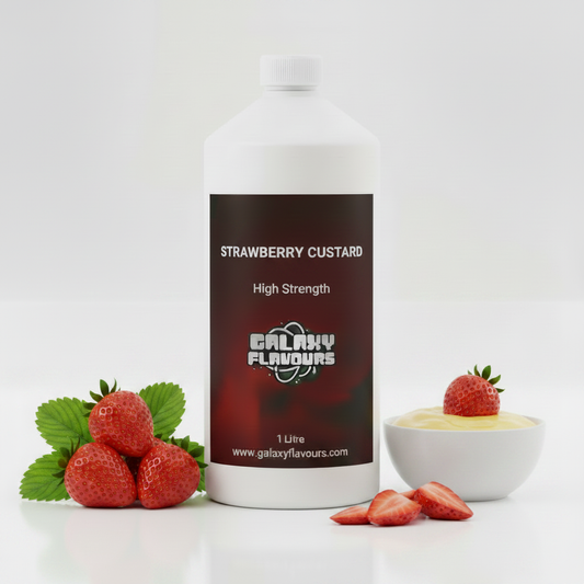Strawberry Custard Food Flavouring - Professional High Strength - 1 Litre