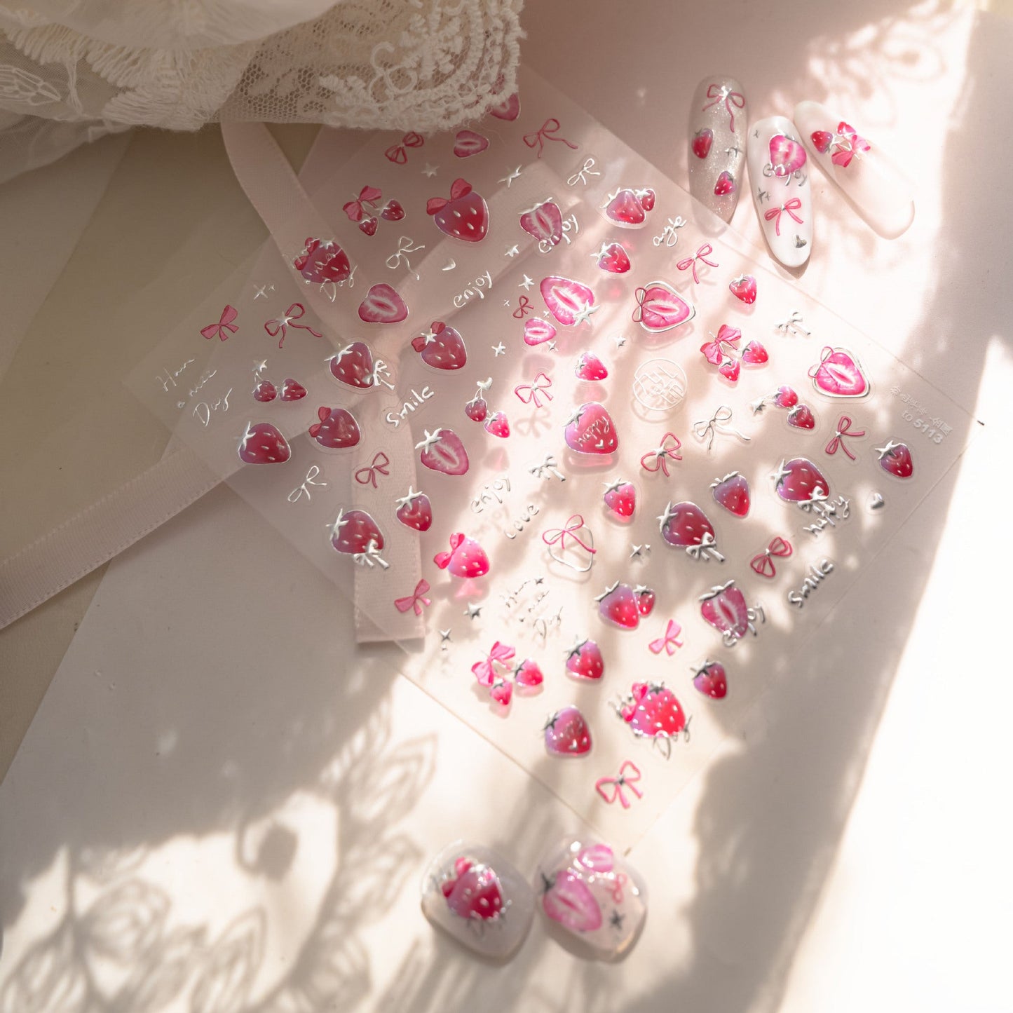 Hello Claws | Strawberry Nail Deco Sticker