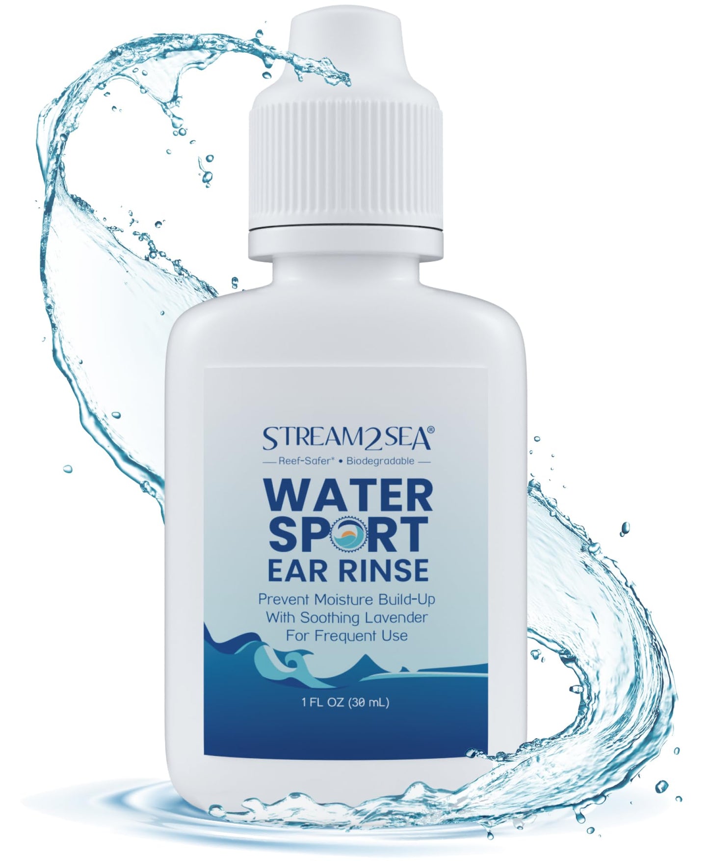 Stream2Sea Water Sport Ear Rinse for Swimmers, Divers & Surfers | Biodegradable Natural Ear Drops