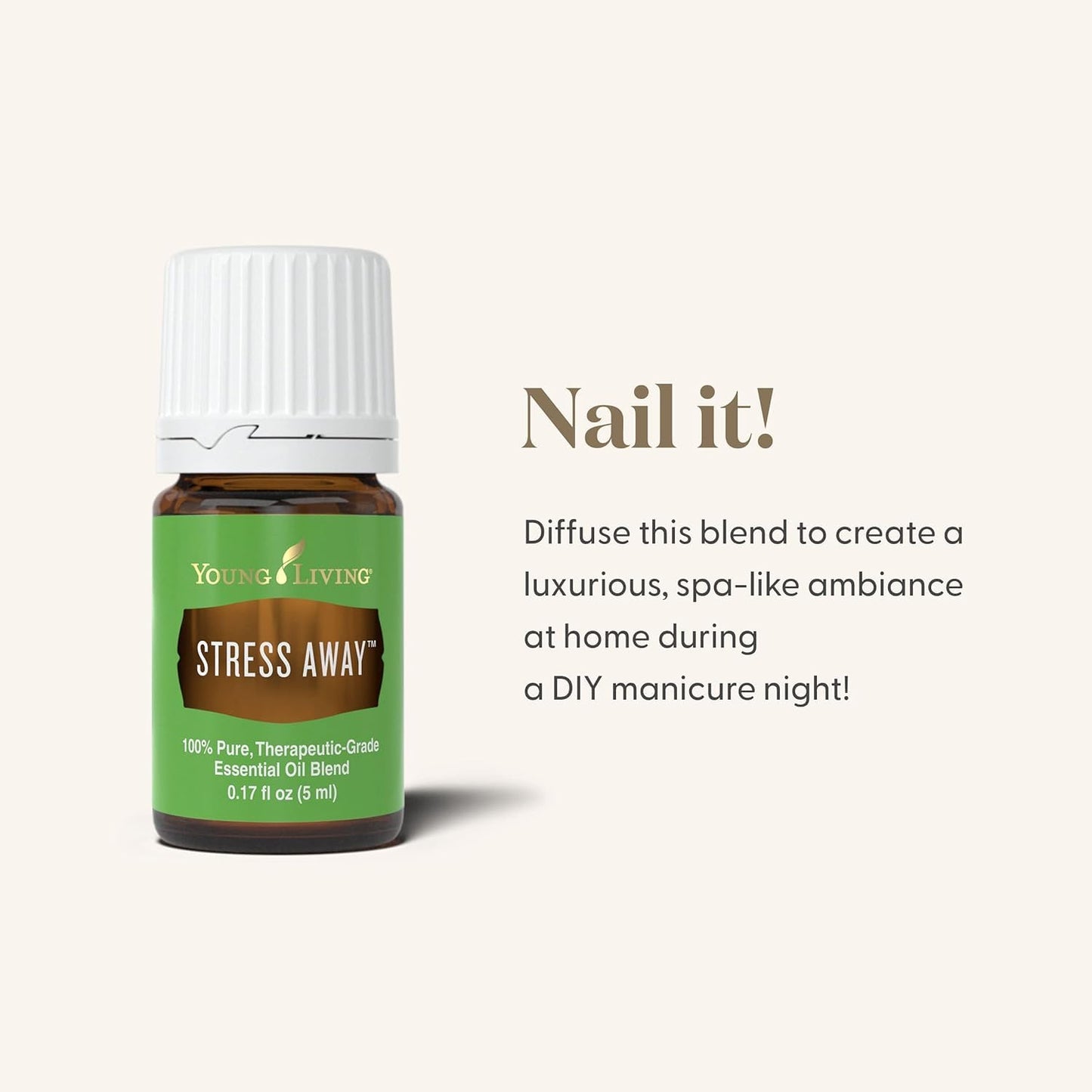 Young Living Stress Away Essential Oil Blend - 5 ml | Copaiba, Lime, Lavender & Vanilla
