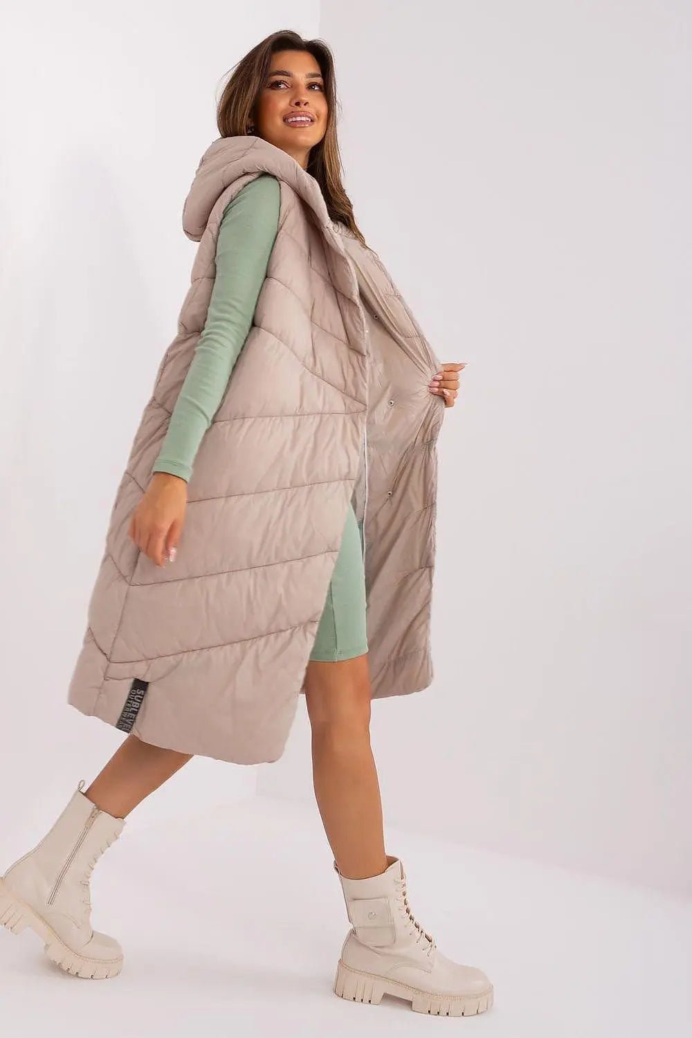 Sublevel Quilted insulated vest with hood