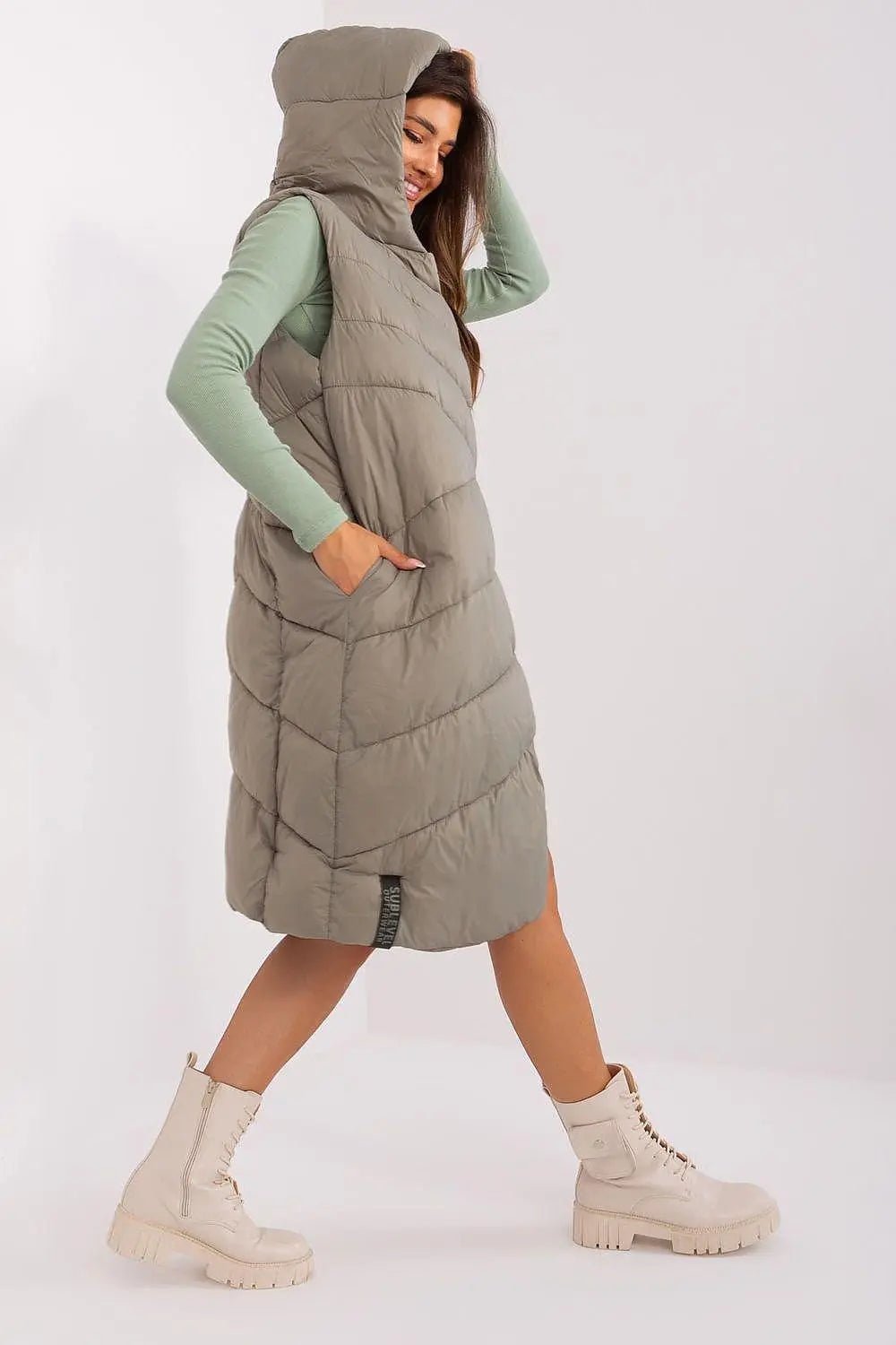 Sublevel Quilted insulated vest with hood