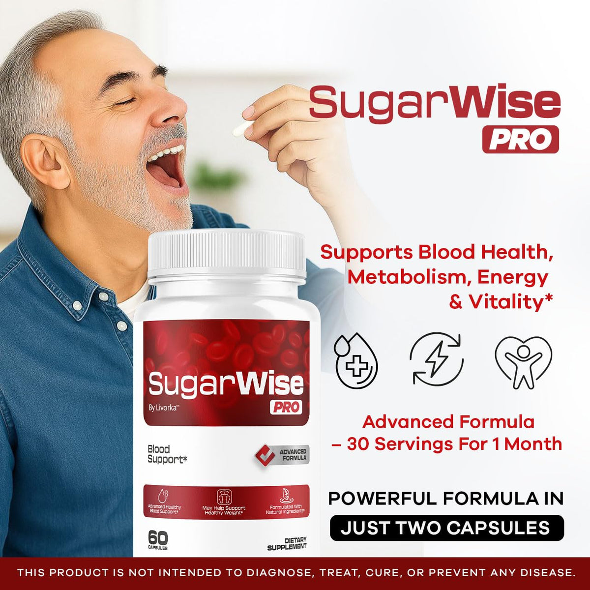 LIVORKA SugarWise Pro Capsules - 2 Pack | All-Natural Multivitamin Support