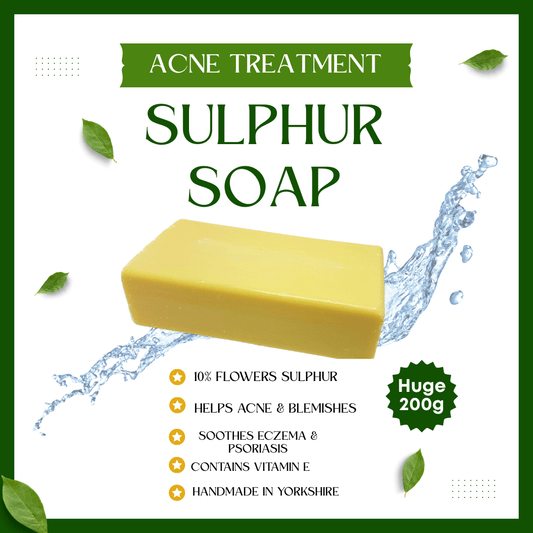 10% Sulphur Soap (200g) for Acne, Rosacea, Eczema & Scabies Relief