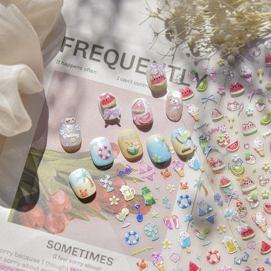 Hello Claws | Summer Holiday Nail Deco Sticker