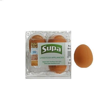 Supa Rubber Hen Nest Eggs - Pack of 4