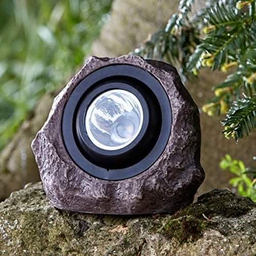 Super Bright Solar Rock Effect Garden Spotlight Adjustable LED