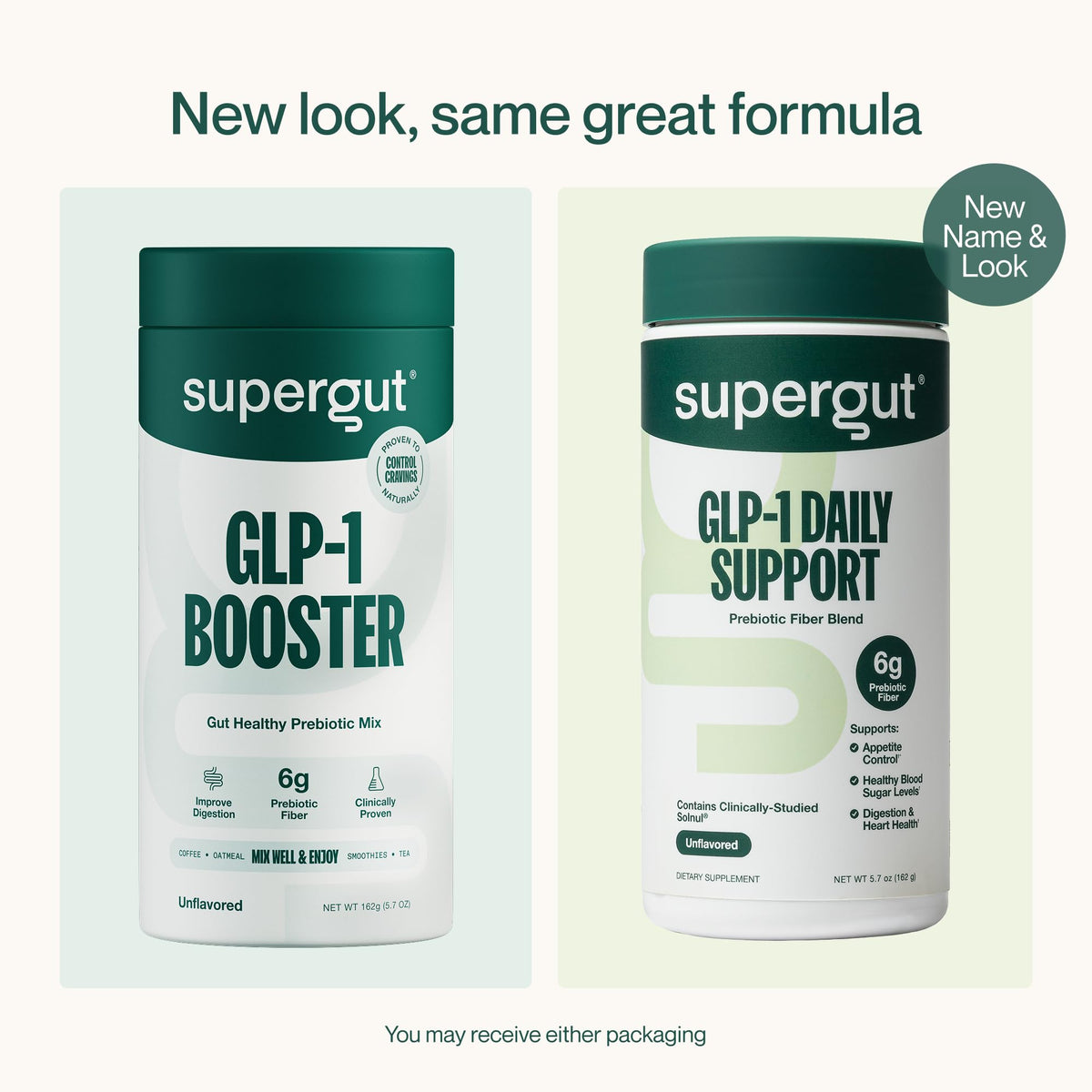 Supergut GLP-1 Daily Support - High Fiber Prebiotic for Gut Health | Sugar-Free Drink Mix (20 Servings)