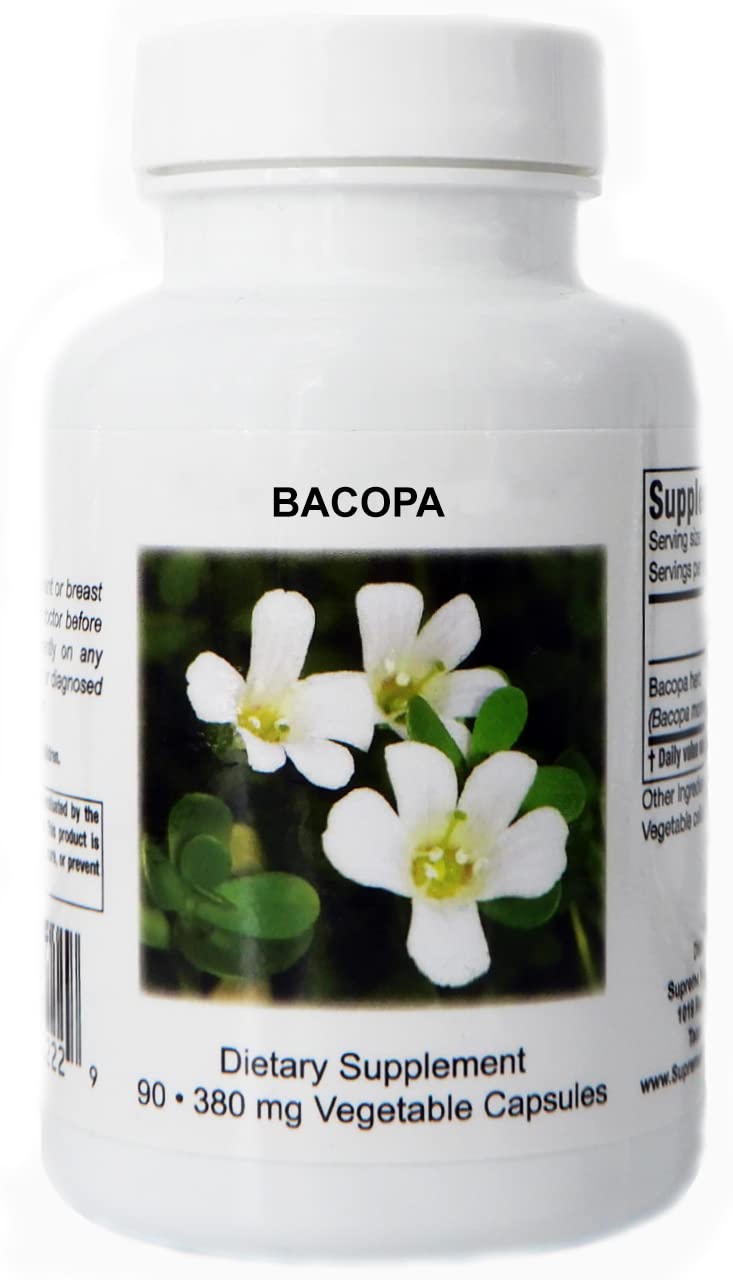 Supreme Nutrition Bacopa 90 Pure Herb Capsules | Vegetarian