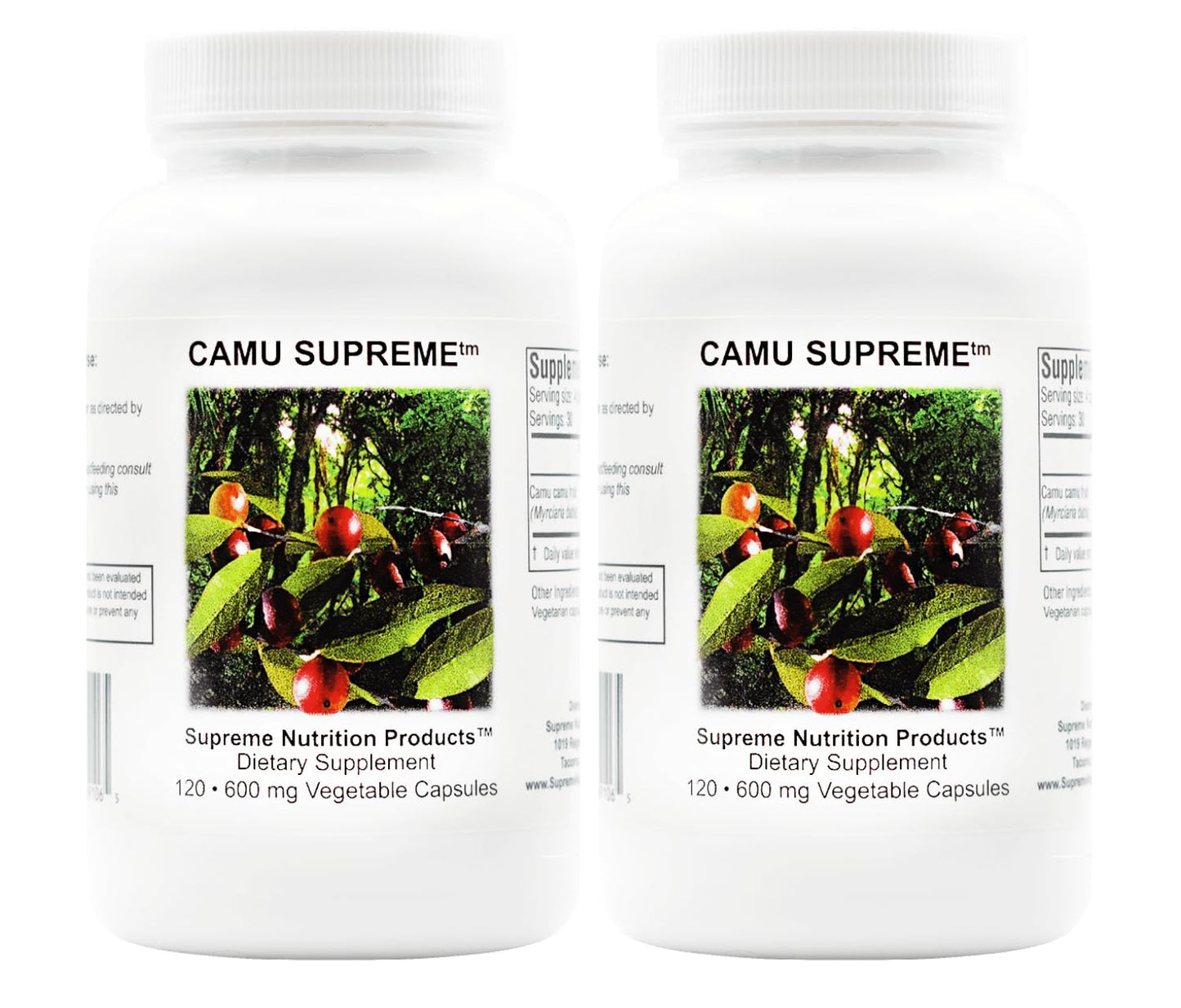 Supreme Nutrition Camu Supreme – 2 x 120 Vegetarian Camu Camu Capsules | 100% Pure Camu Camu Fruit