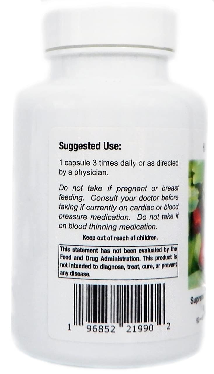 Supreme Nutrition Hawthorn, 90 Pure Hawthorn Berry Vegetarian Capsules