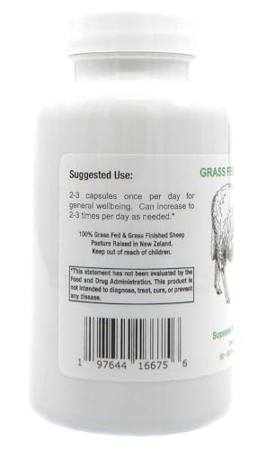 Supreme Nutrition Sheep Thymus - 100% Grass-Fed, NZ Finished, 2-Pack (90 Capsules Each)