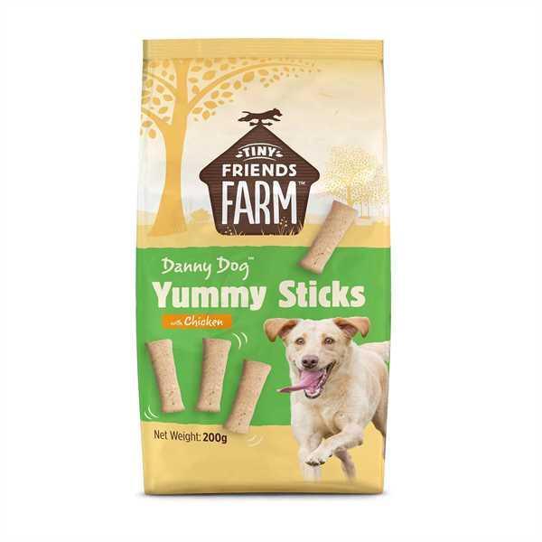 Tiny Friends Farm Danny Dog Yummy Sticks Chicken 200g - Case of 6