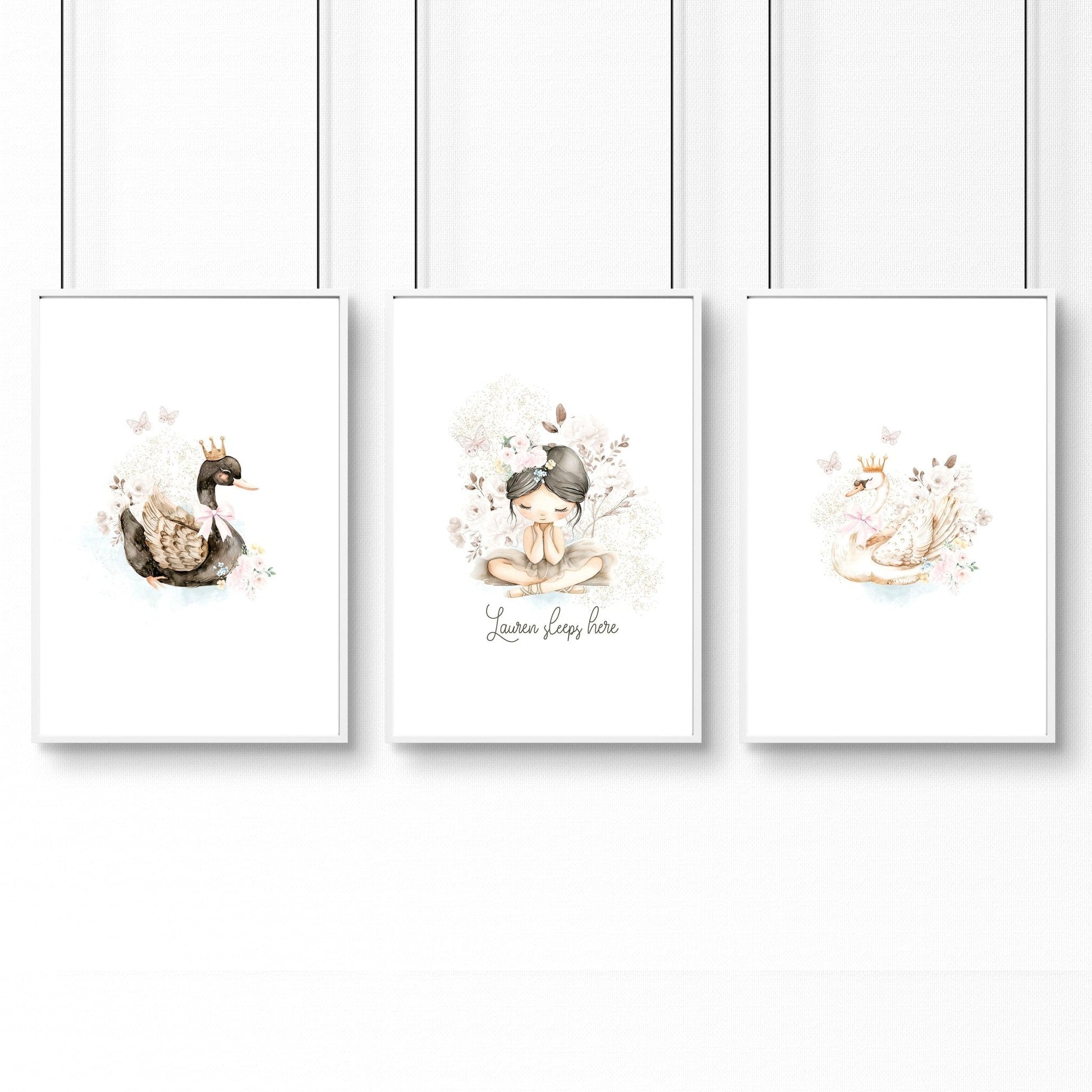 Swan Print | Set of 3 wall art prints