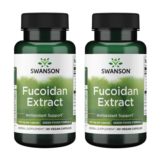 Swanson Fucoidan Extract 500mg - Immune Support (60 Veggie Caps) 2 Pack