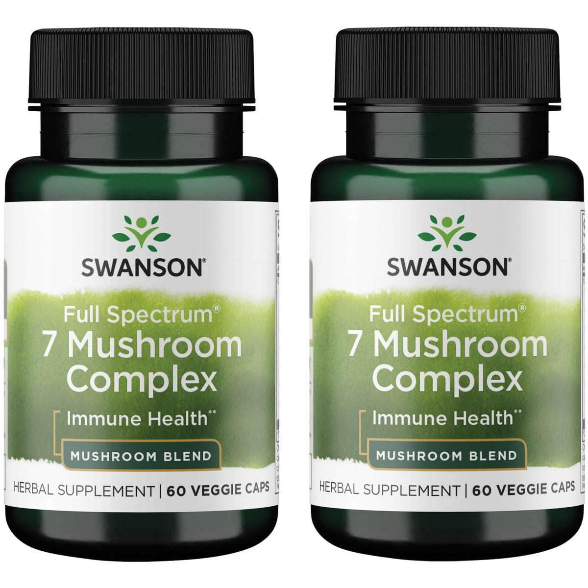 Swanson Full Spectrum 7 Mushroom Complex 60 Veg Caps (2 Pack)