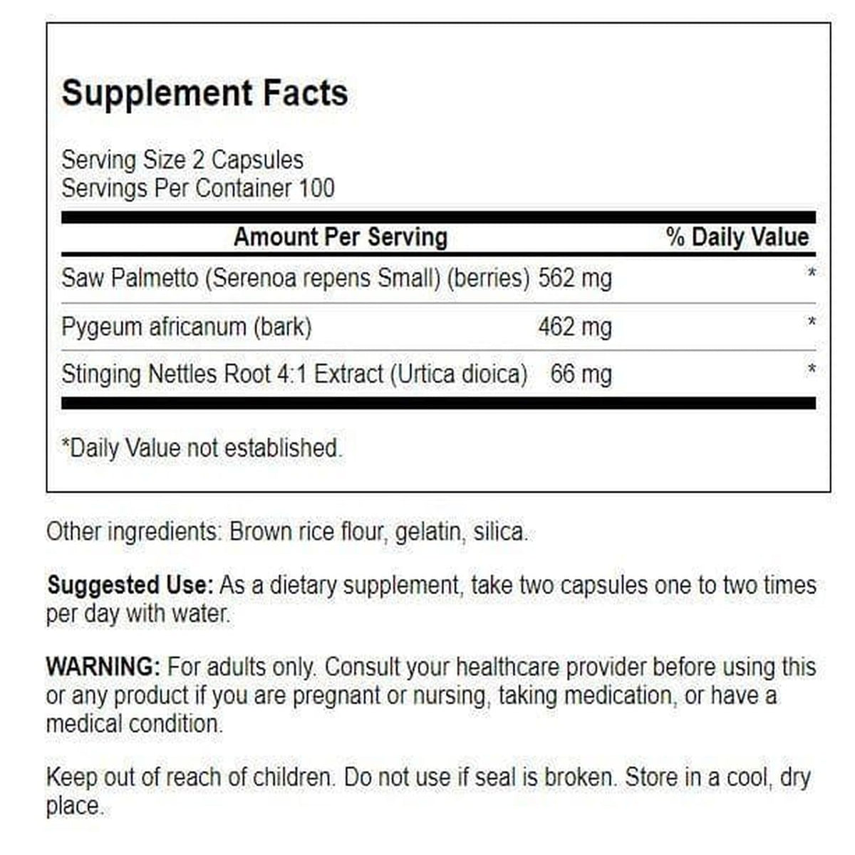 Swanson Herbal Prostate Complex - Men's Supplement - Pygeum, Saw Palmetto & Stinging Nettle - (200 Capsules) (3 Pack)