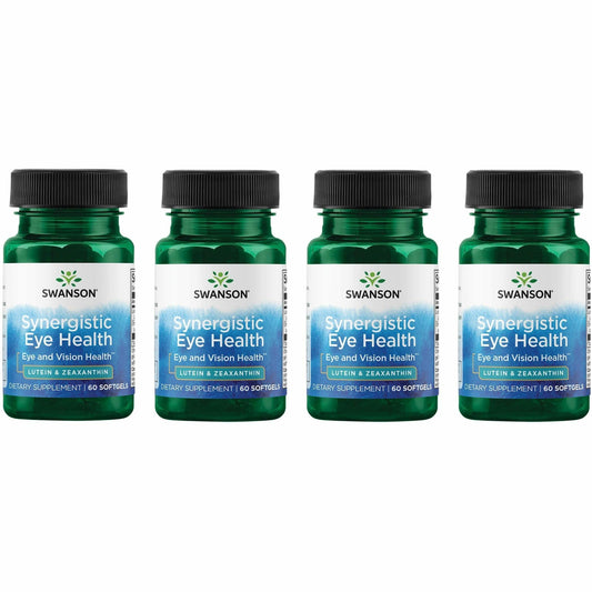 Swanson Lutein & Zeaxanthin Synergistic Eye Health – 60 Softgels (4 Pack)