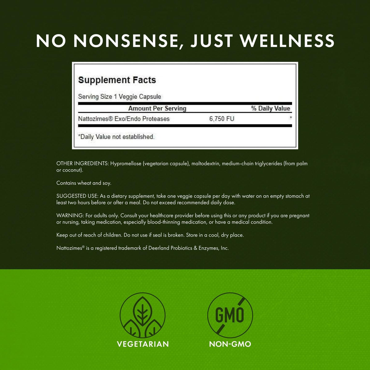 Swanson Nattozimes Triple-Strength 195 mg / 6750 FU – 60 Veg Capsules (Pack of 6)