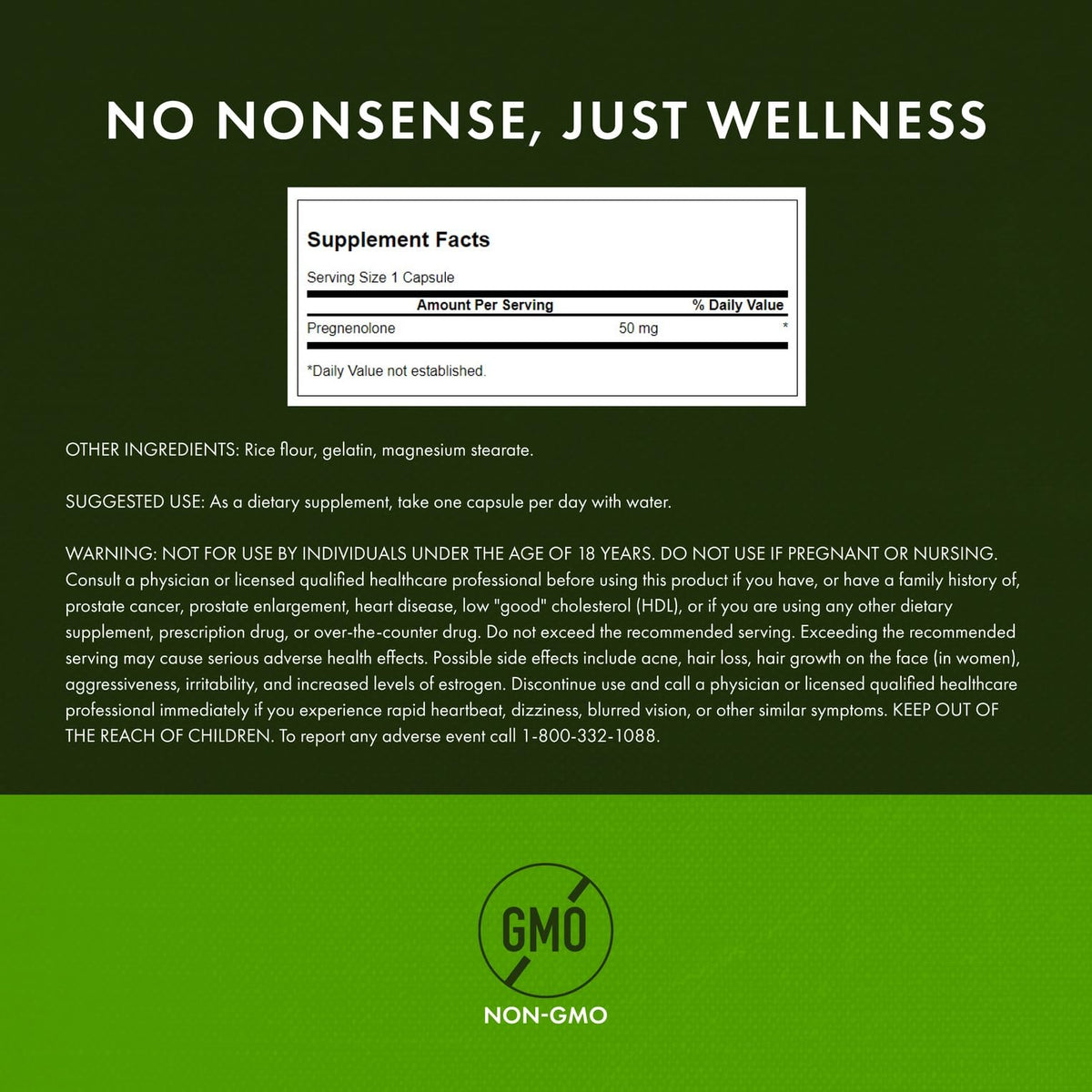 Swanson Pregnenolone – Super Strength 50 mg, 60 Caps (3 Pack)