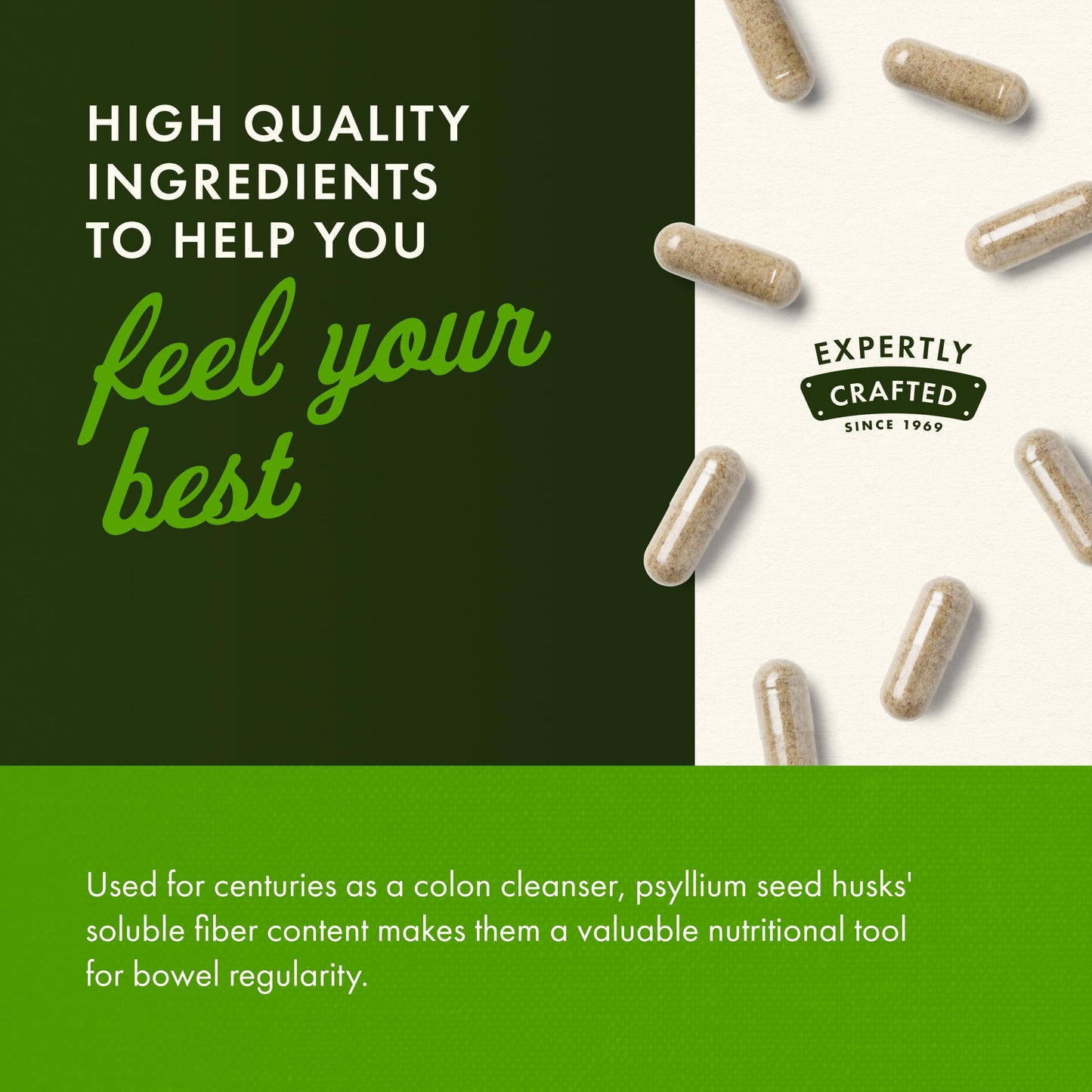 Swanson Psyllium Husk Dietary Fiber Supplement 610 mg – 300 Capsules
