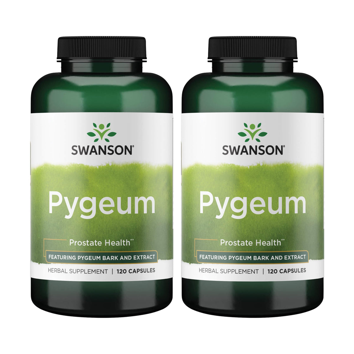 Swanson Pygeum - Men's Health Herbal Supplement (120 Caps, 400 mg) 2-Pack | Non-GMO