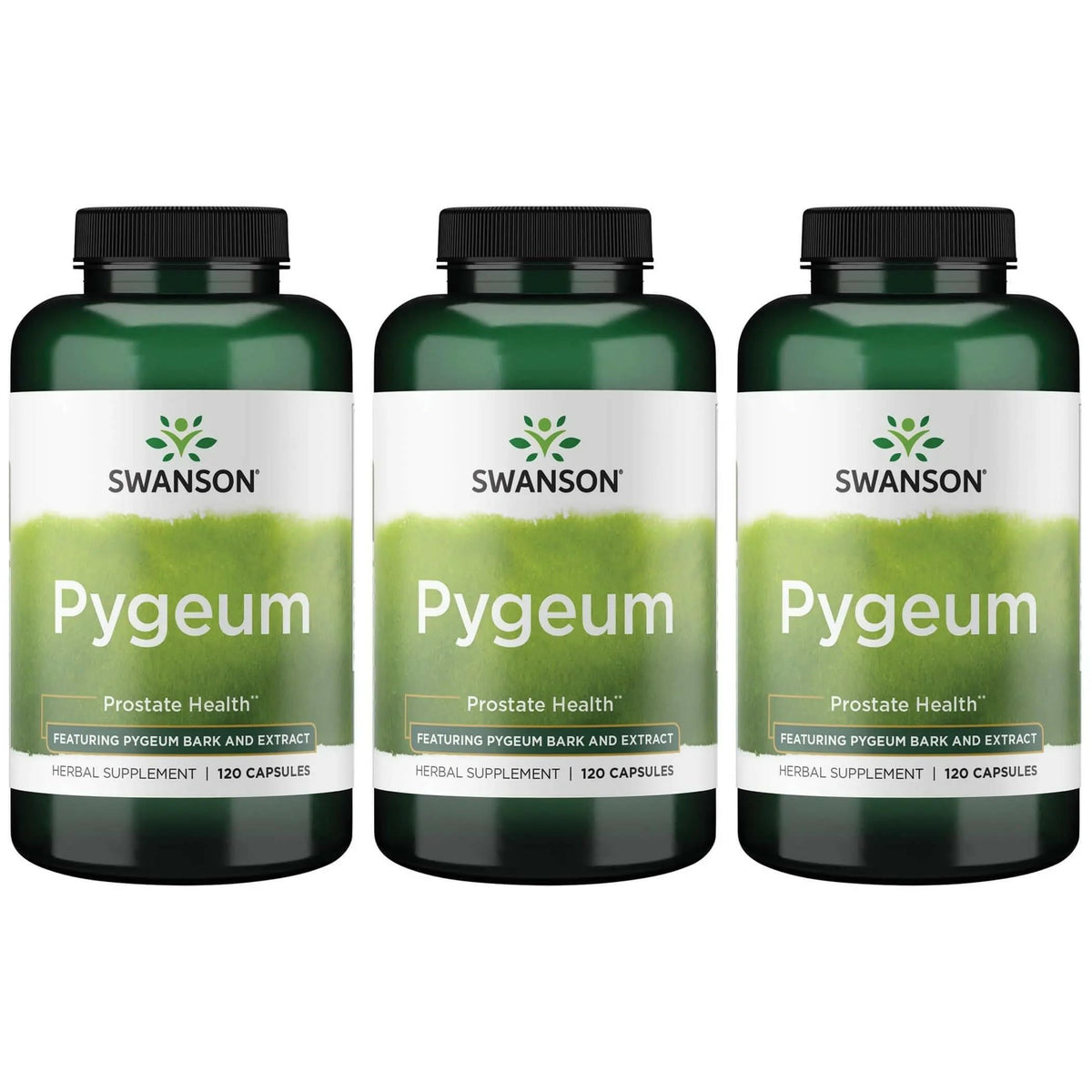 Swanson Pygeum - Men's Health Herbal Supplement (3-Pack, 120 Capsules, 400 mg)