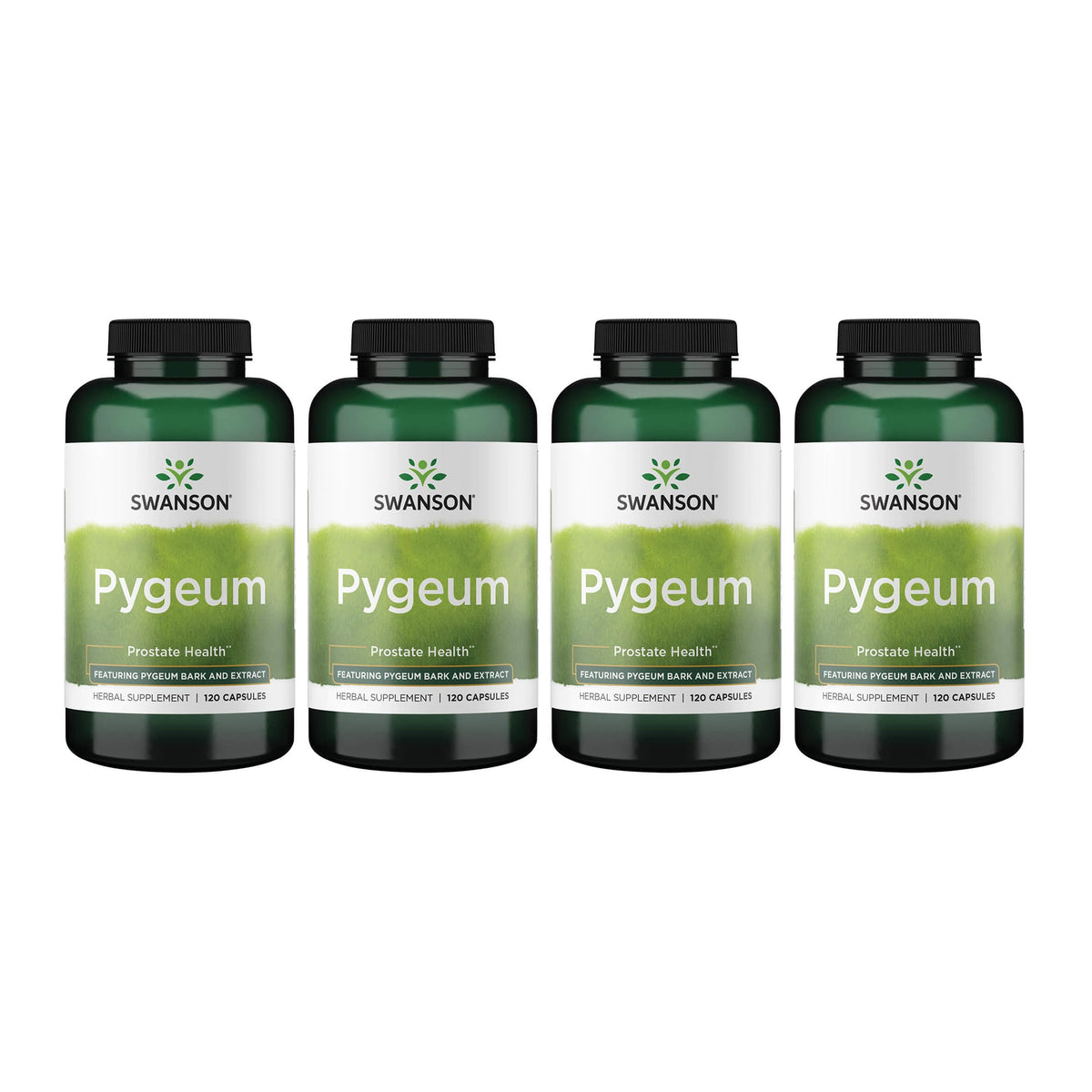 Swanson Pygeum - Herbal Men's Health Supplement (4-Pack, 120 Capsules, 400 mg)