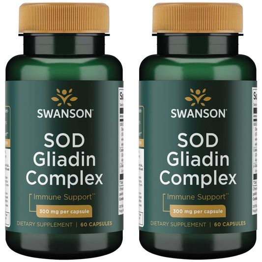 Swanson SOD Gliadin Complex 300 mg - 60 Caps (2 Pack)
