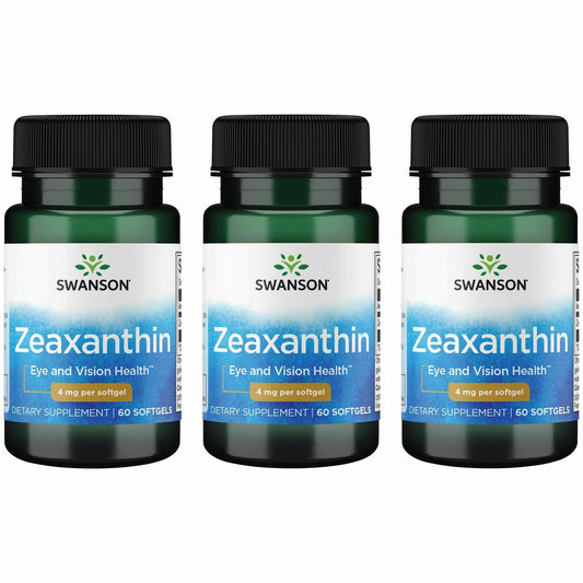 Swanson Zeaxanthin 4 mg 60 Softgels (3 Pack) - Eye Health Support