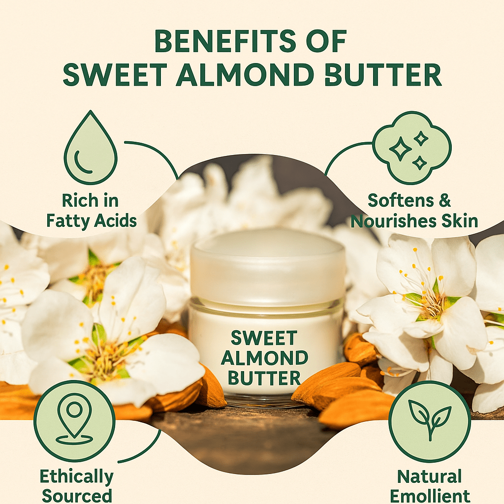 Vegan Sweet Almond Butter - Skin & Hair Emollient Base 5-25kg