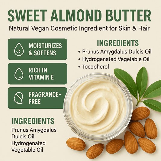 Vegan Sweet Almond Butter - Skin & Hair Emollient Base 5-25kg