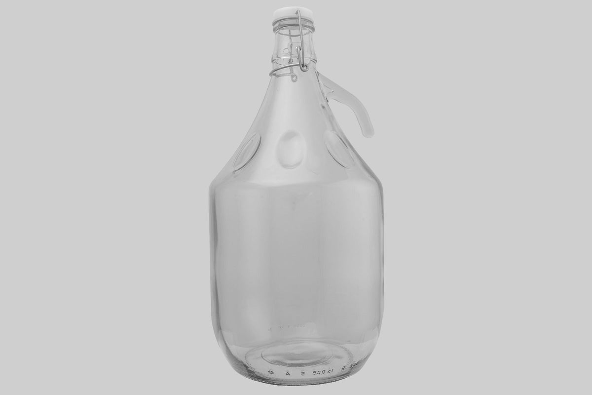 Glass Demijohn 5L 2 Pack Swing Top Cap DIY Tool Accessory Home and Garden Use