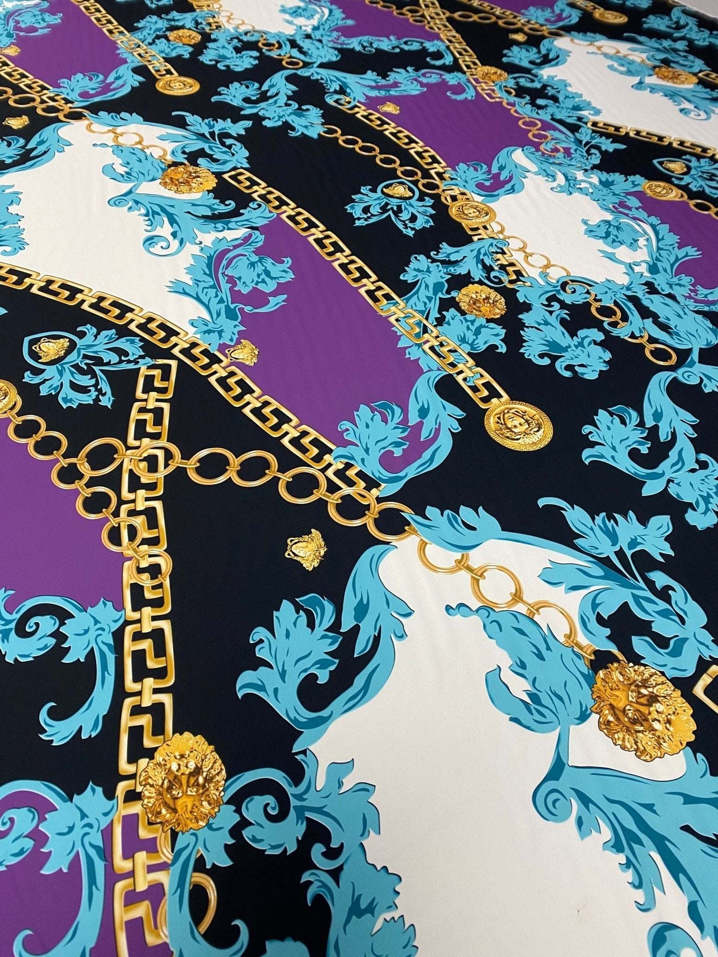 Swirl Pattern Crepe Fabric Sold by Metre