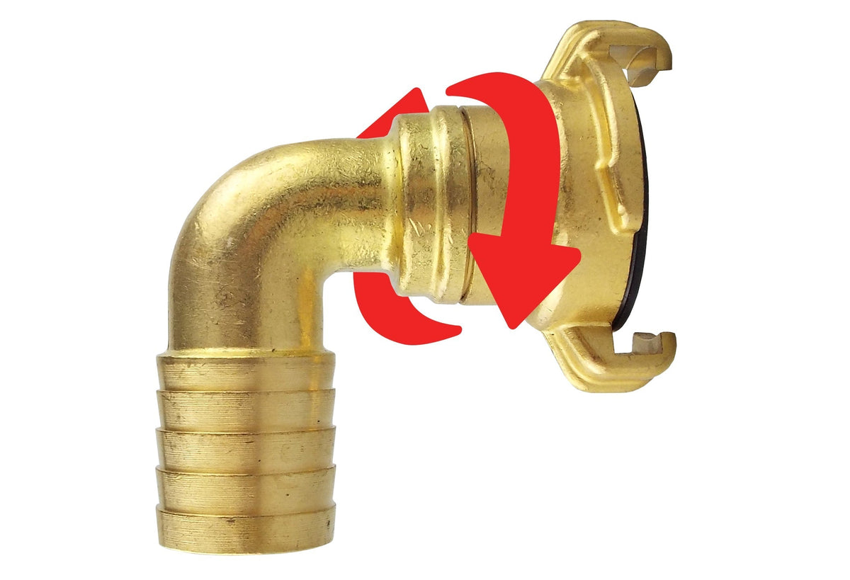 Claw Brass - Swivel Elbow 1/2in Hose Brass Water Fitting Drip Irrigation Fitting