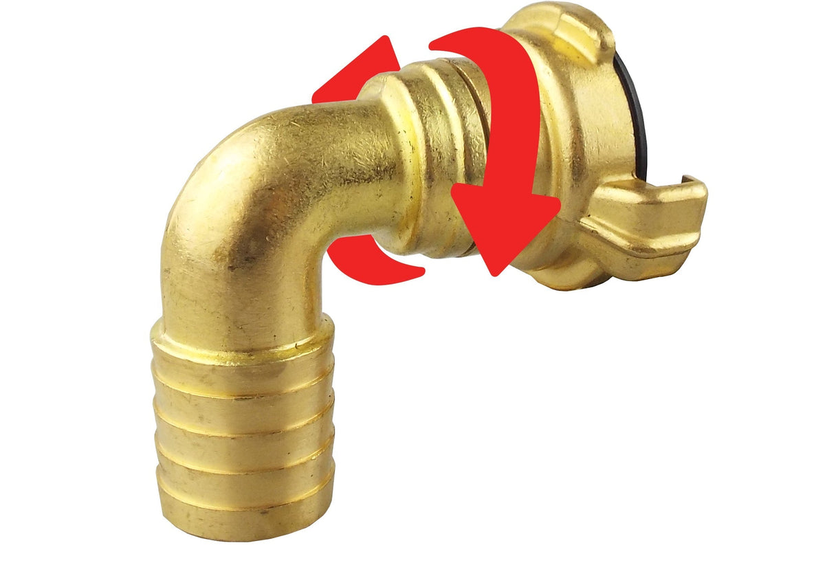 Claw Brass - Swivel Elbow 1/2in Hose Brass Water Fitting Drip Irrigation Fitting