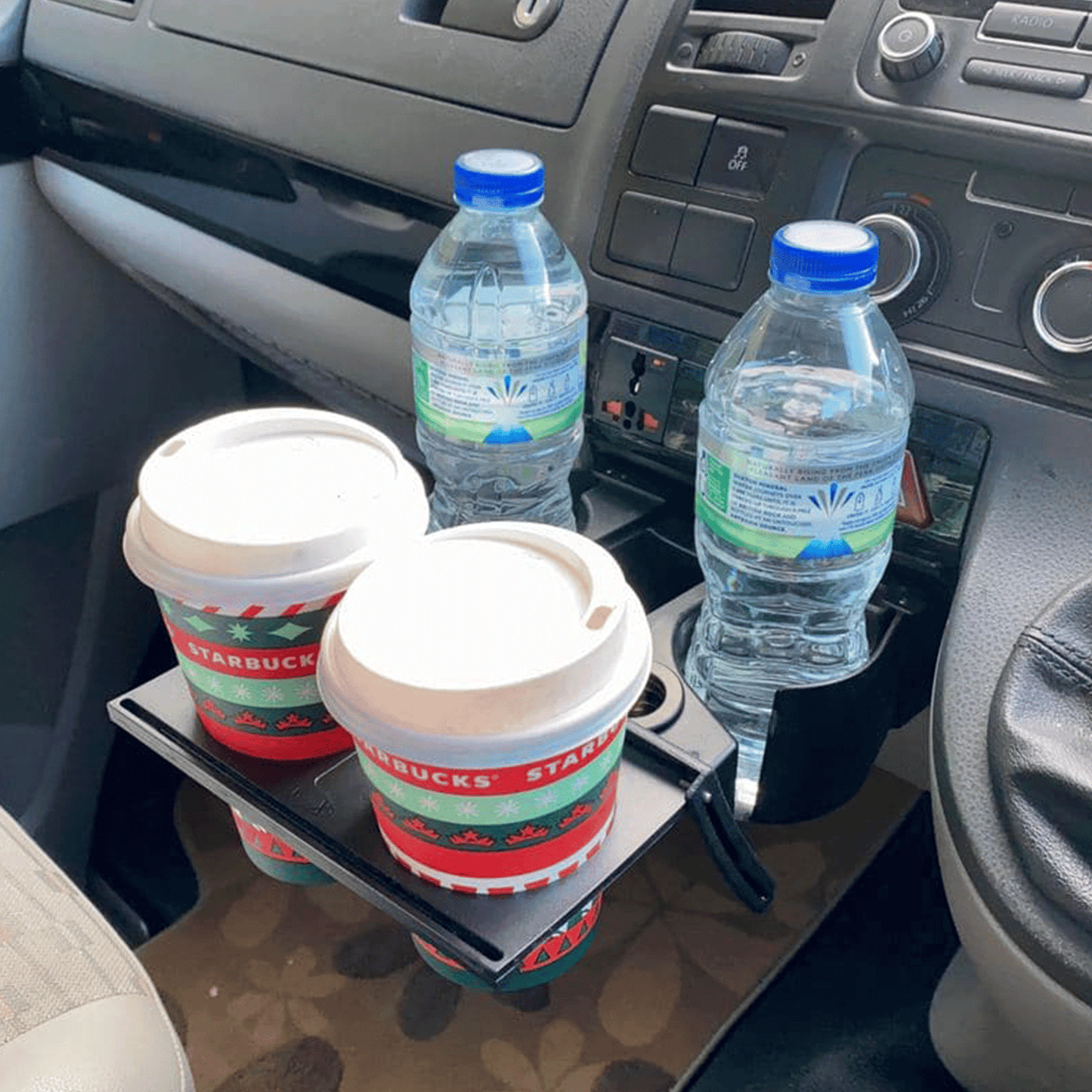 For VW T5.1 Transporter Campervan Cup Holder with Extension - 2 Extra Replacement Drink Holders